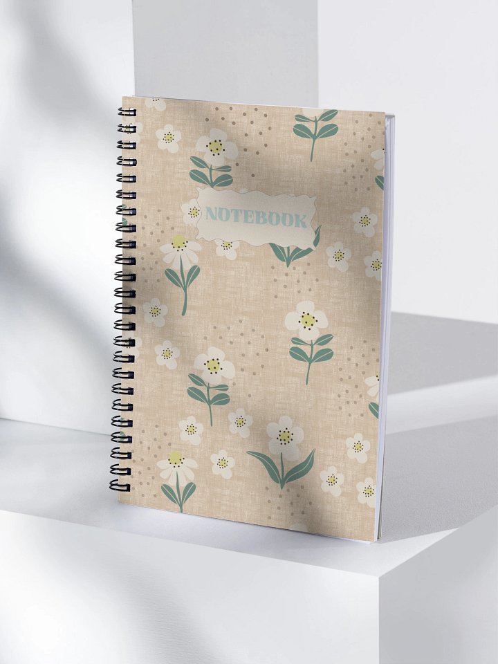 Field Daisies & Dots Spiral Notebook product image (1)