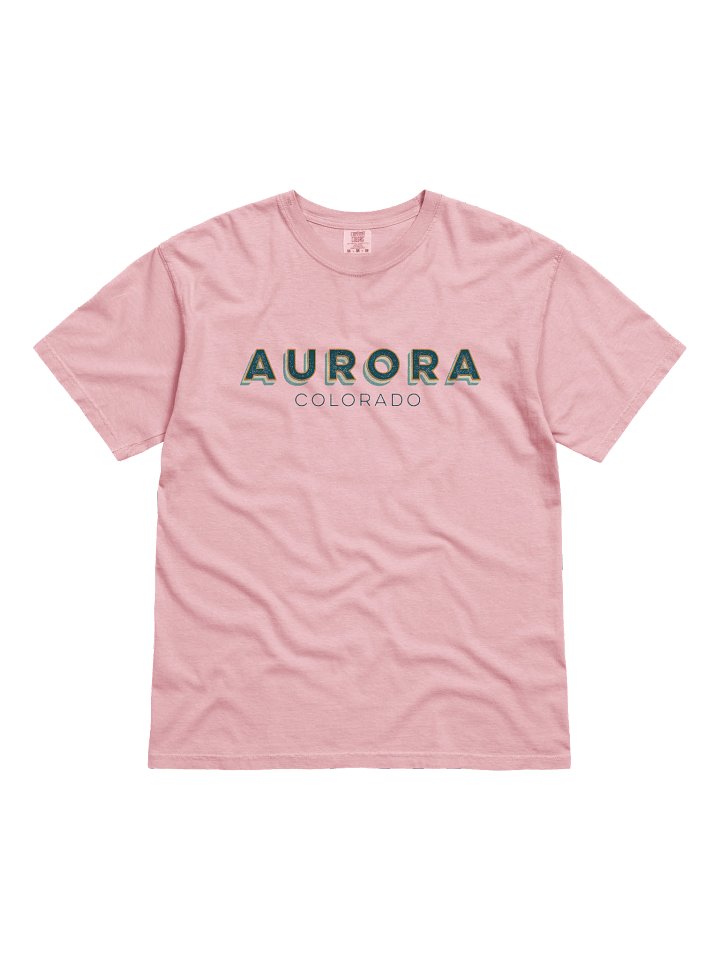 Aurora CO T-shirt (Blue Letters) product image (6)
