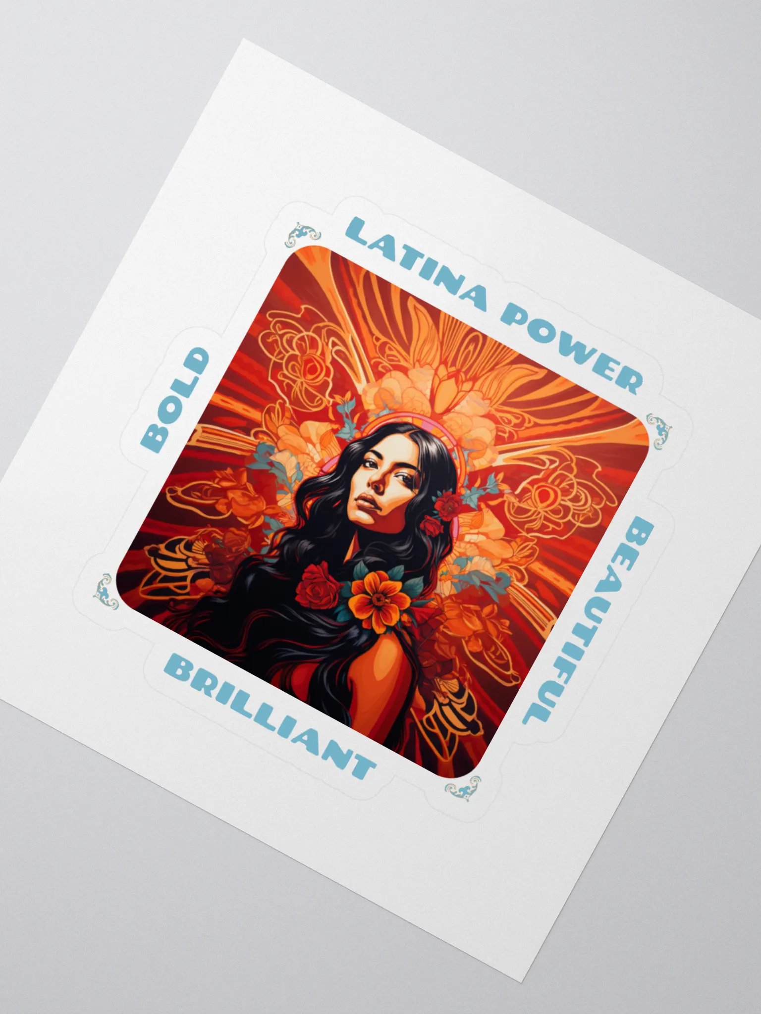 Latina Power Floral Sticker product image (2)