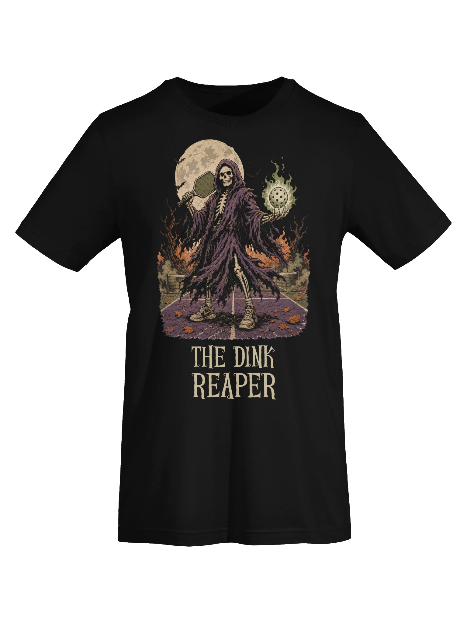 The Dink Reaper Halloween Pickleball Shirt | Grim Reaper Skeleton Tee product image (6)