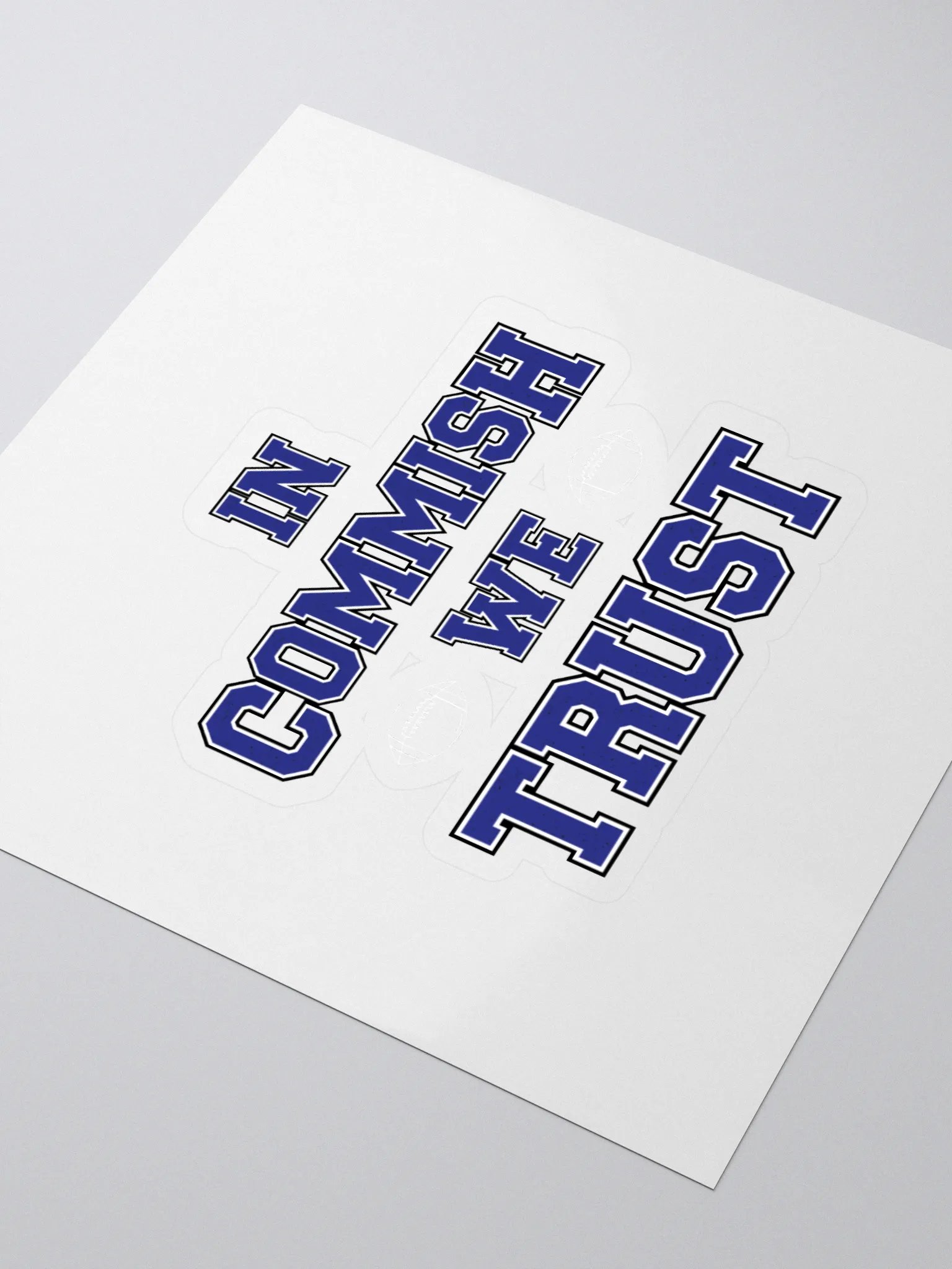 In Commish We Trust Square Sticker product image (3)