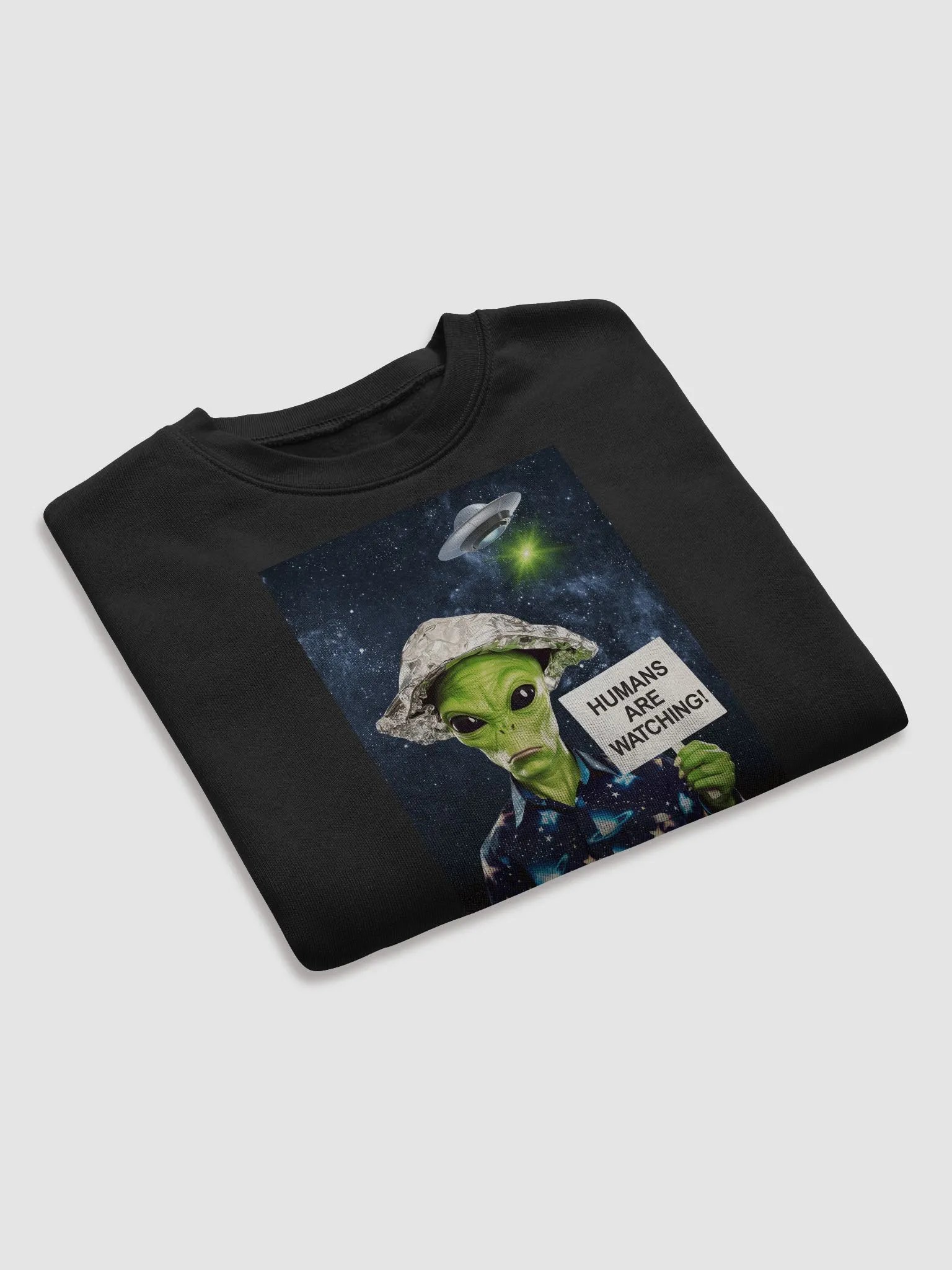Extraterrestrial Warning Crop Sweatshirt Bella+Canvas (Women's) product image (21)