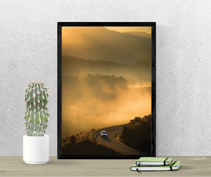 1 Asturias Landscape – Dreamy Spain Travel Decor "Golden Pathways" D product image (2)