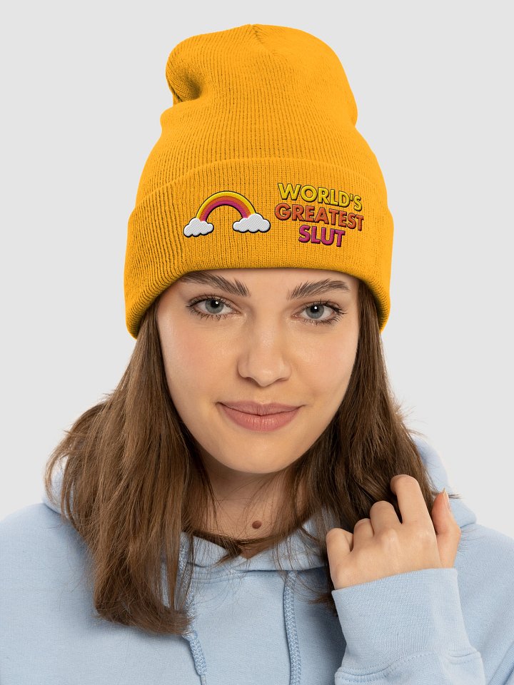 World's Greatest Slut embroidered beanie product image (1)