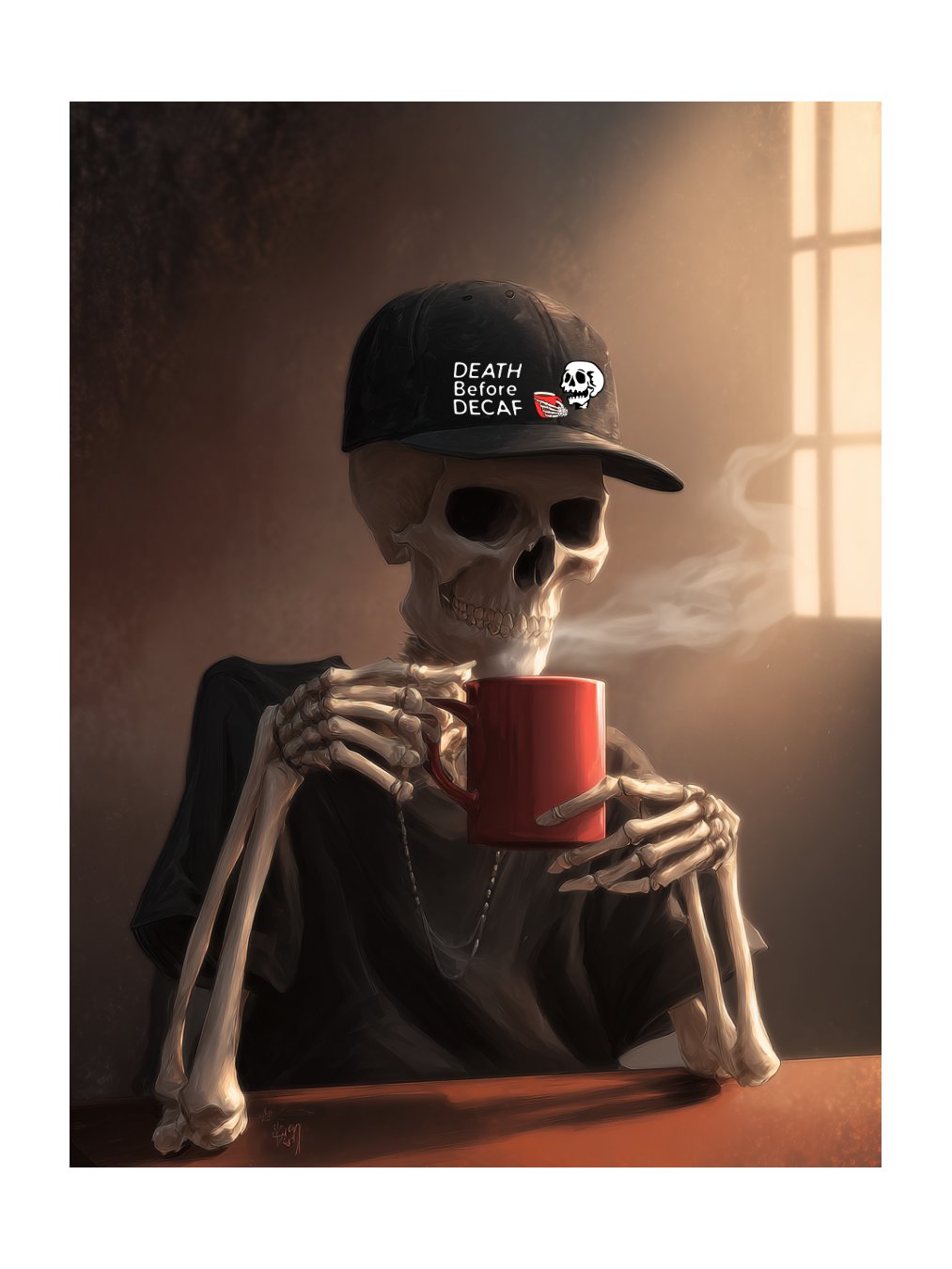 DEATH BEFORE DECAF – EMBROIDERED HAT product image (65)