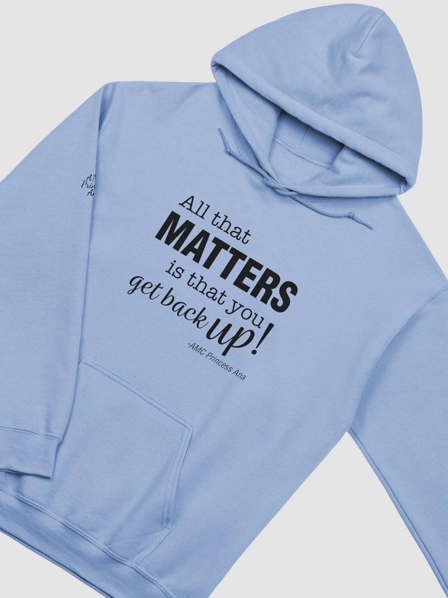 All that matters... PULLOVER Hoodie - Black text product image (1)