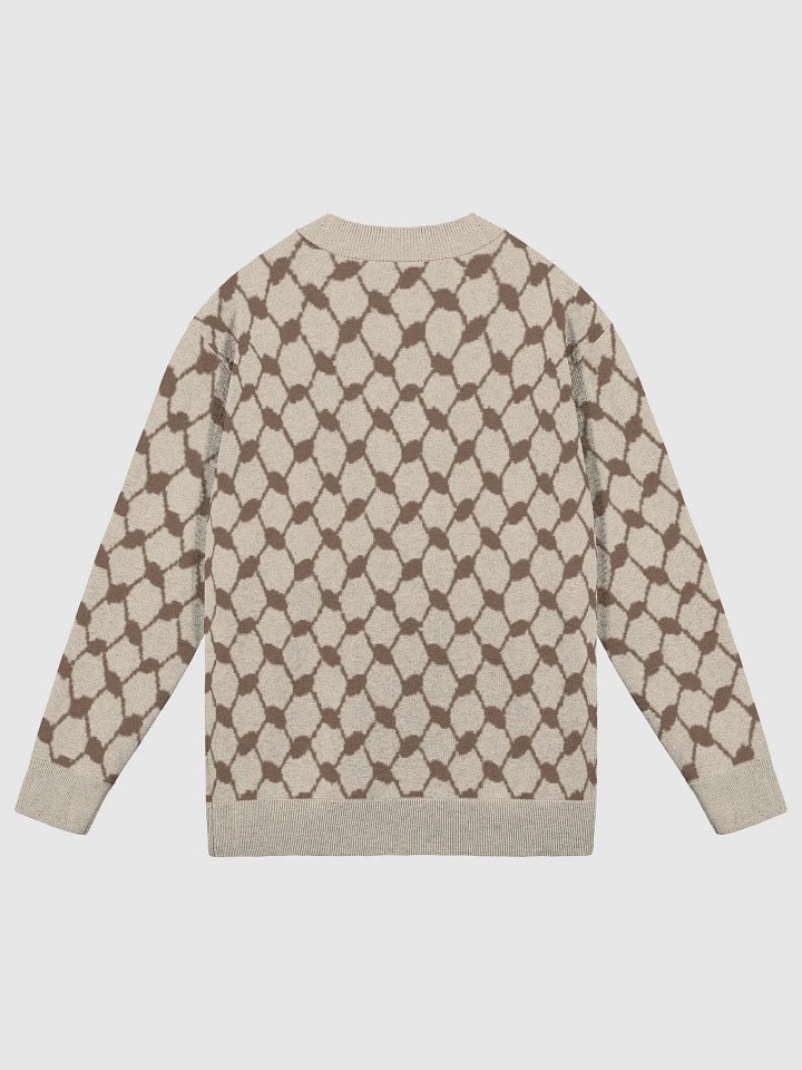 Toffee Brown Keffiyeh Woman Cardigan product image (2)