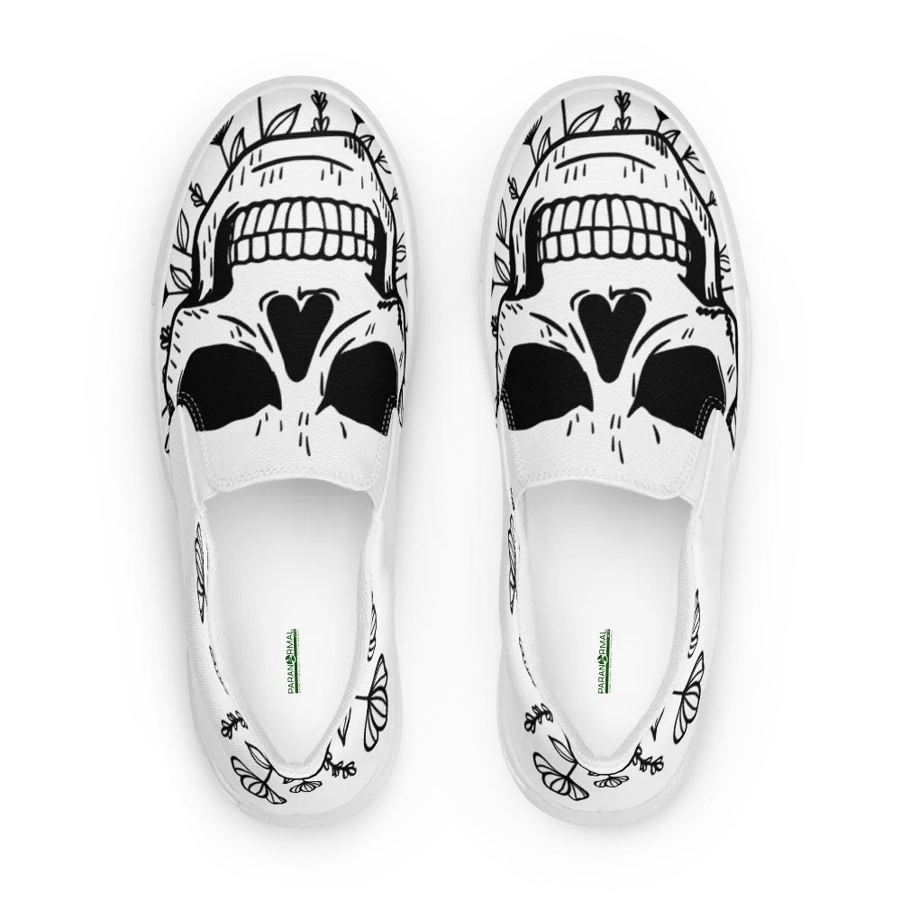 Womans Skull Comfort Canvas Slip-Ons product image (2)