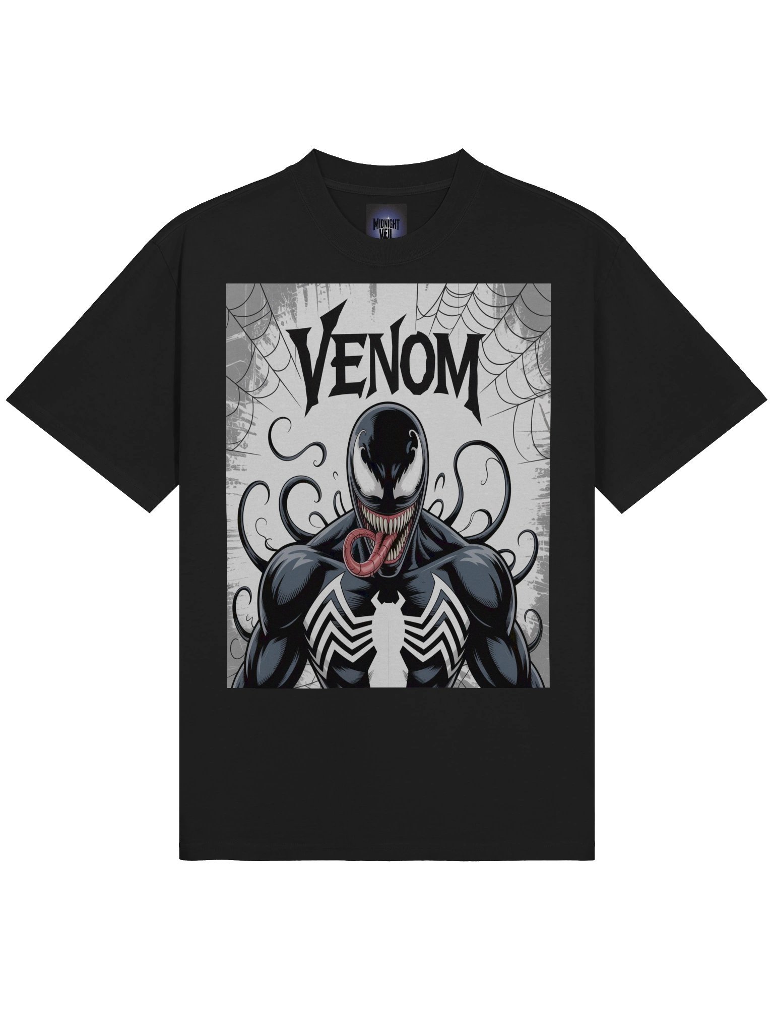 Entwined Abyss: Venom Faded Oversized Tee product image (5)