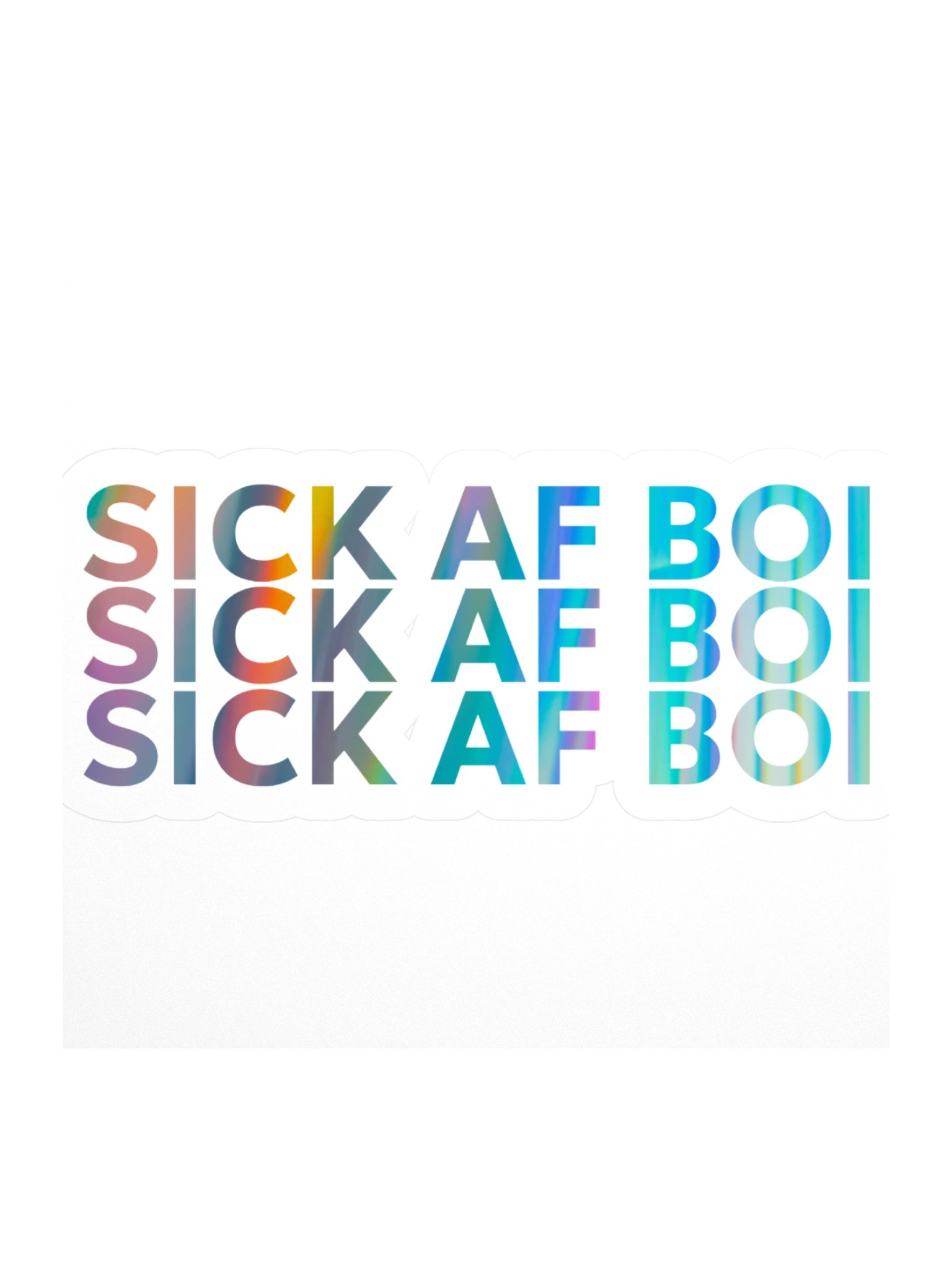 Sick AF Boi Stickers | Runesy Merch Collection | Kiss Cut Stickers product image (1)