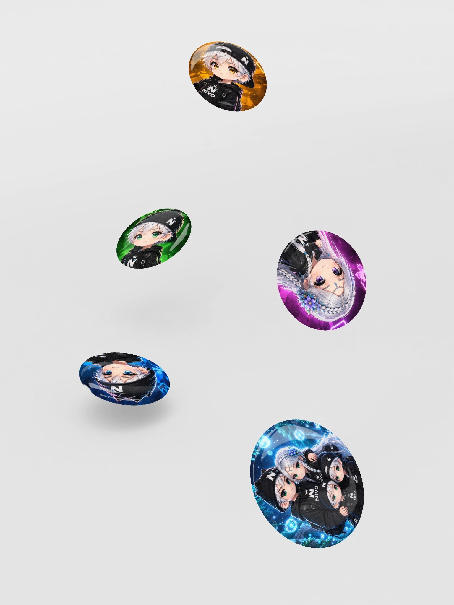 NIVO Anime Glow Pin Buttons Set product image (5)