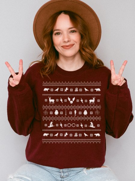 Magical School Ugly Christmas Sweater Cozy Minimalist Sweatshirt product image (9)
