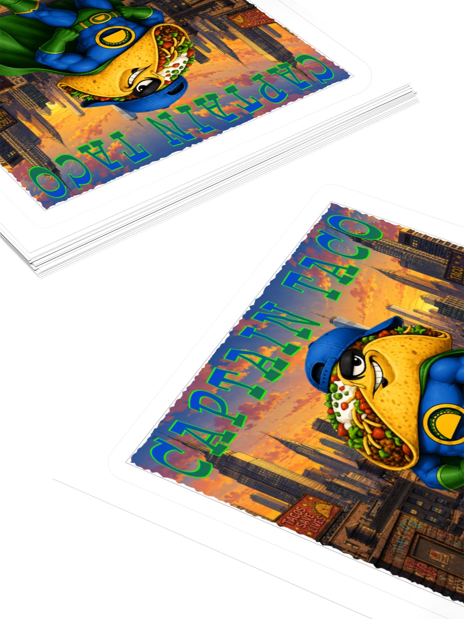 Captain Taco Superhero Sticker - The taco Family product image (10)