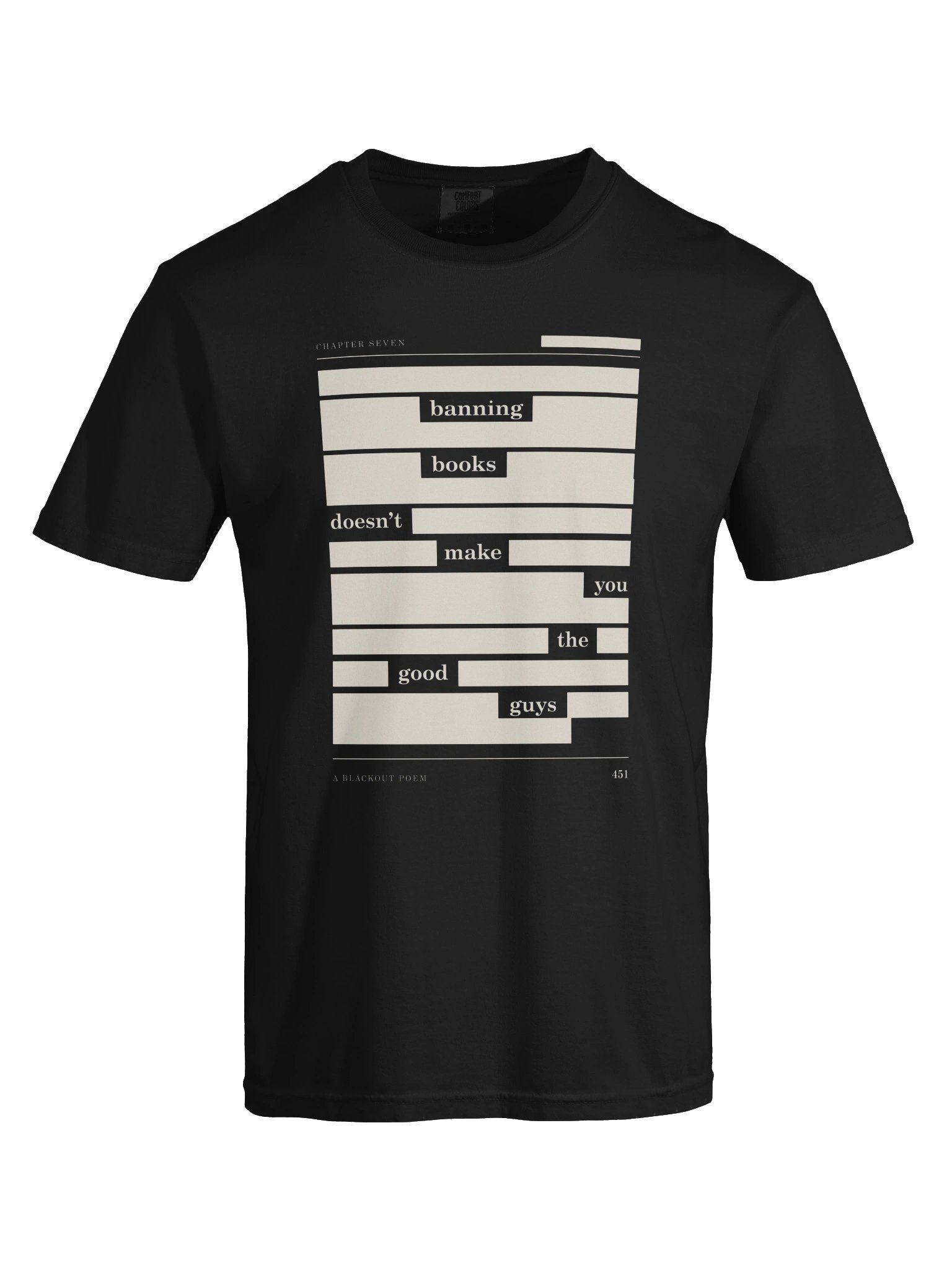 Banning Books — Blackout Poem Tee (Dark) product image (9)
