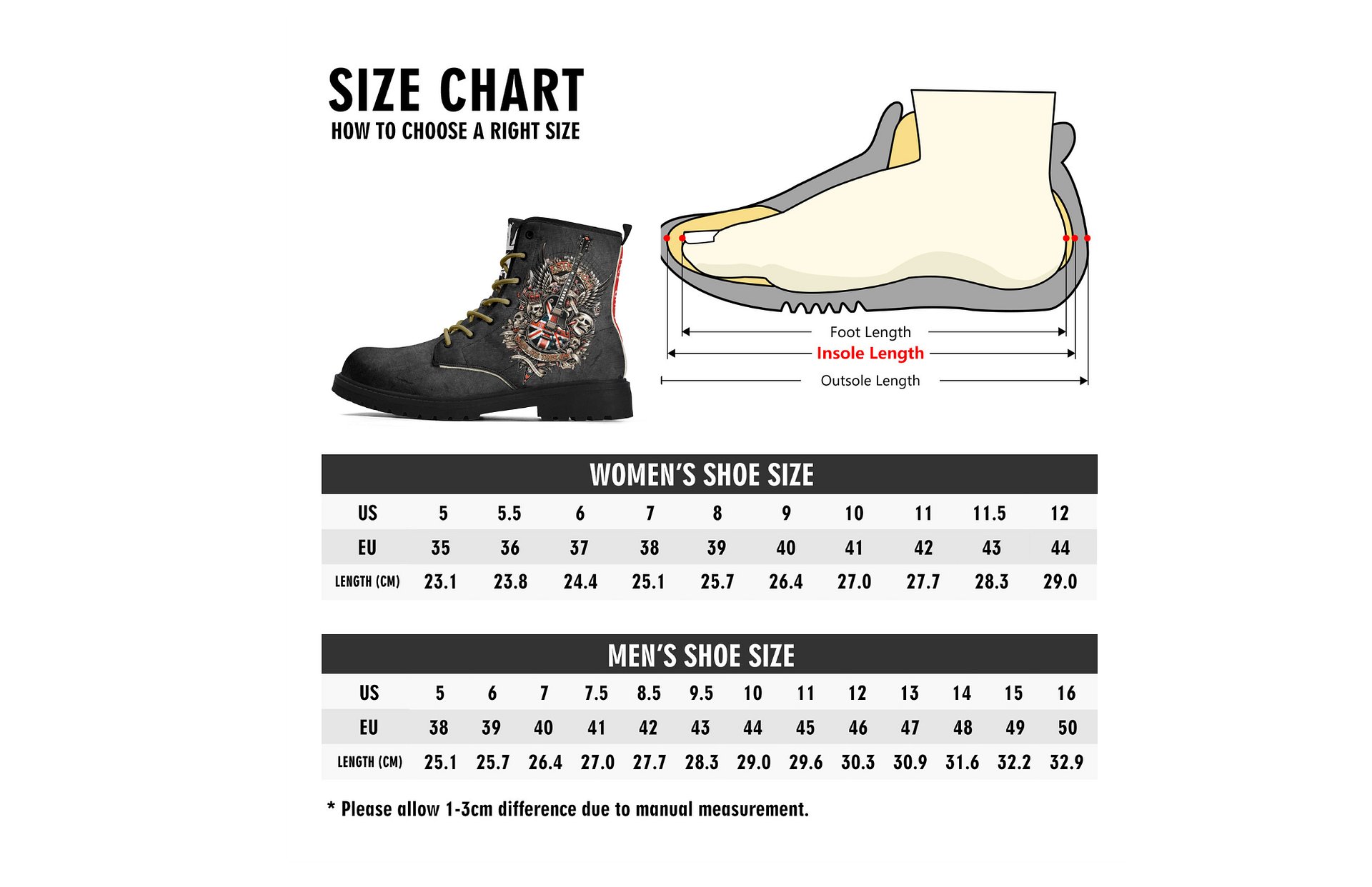 The Men King of Rock Leather Boots product image (8)