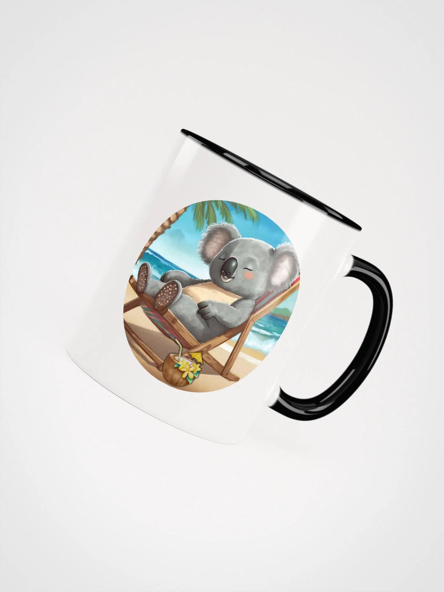Koala sleeping in a deckchair mug product image (4)