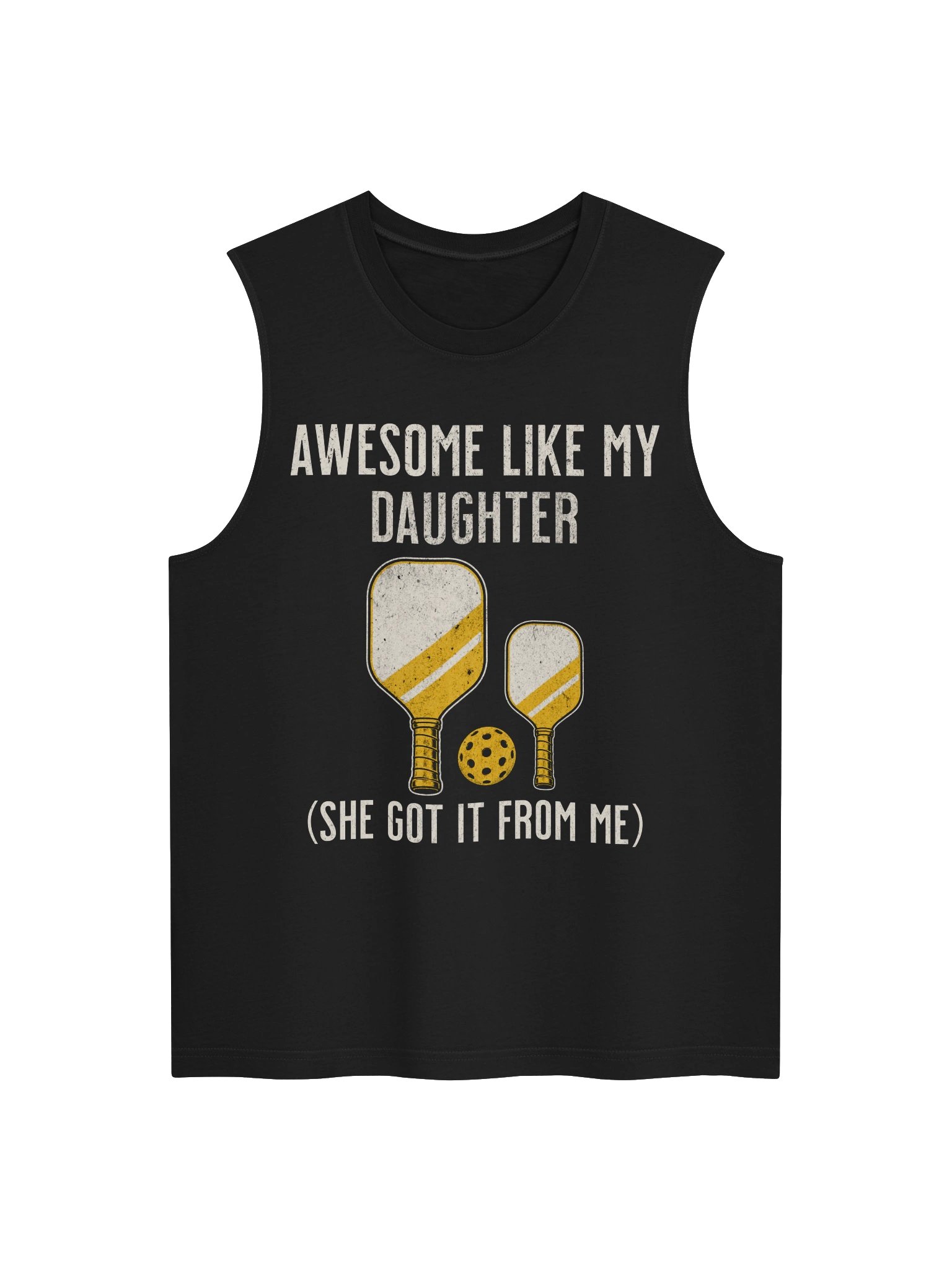 Awesome Like My Daughter Pickleball Tank Top Funny Dad Gift for Players product image (2)