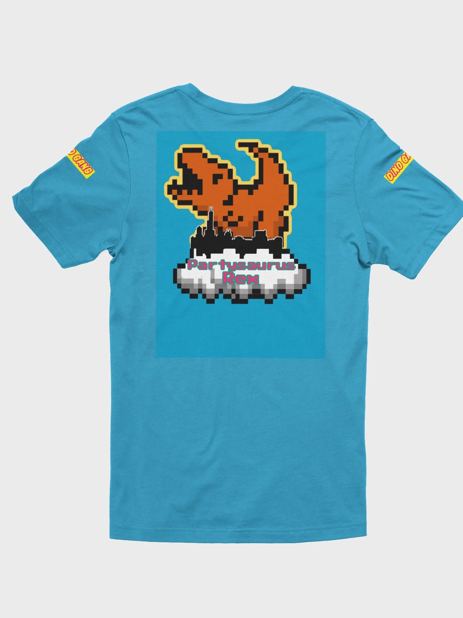 8 Bit Partysaurus Rex Tee Aqua product image (2)