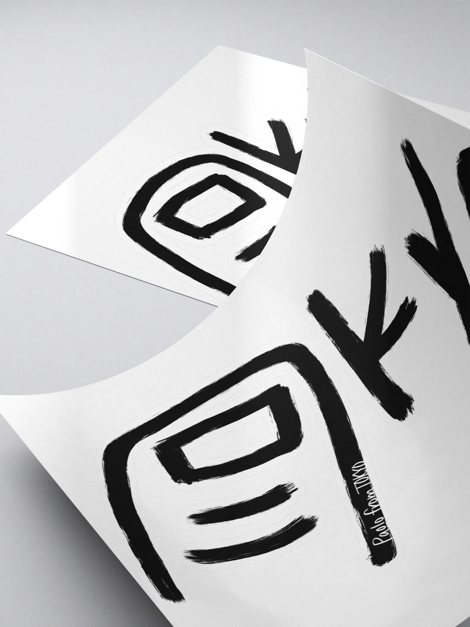 Toe-Kyo (Black Text) Sticker product image (4)