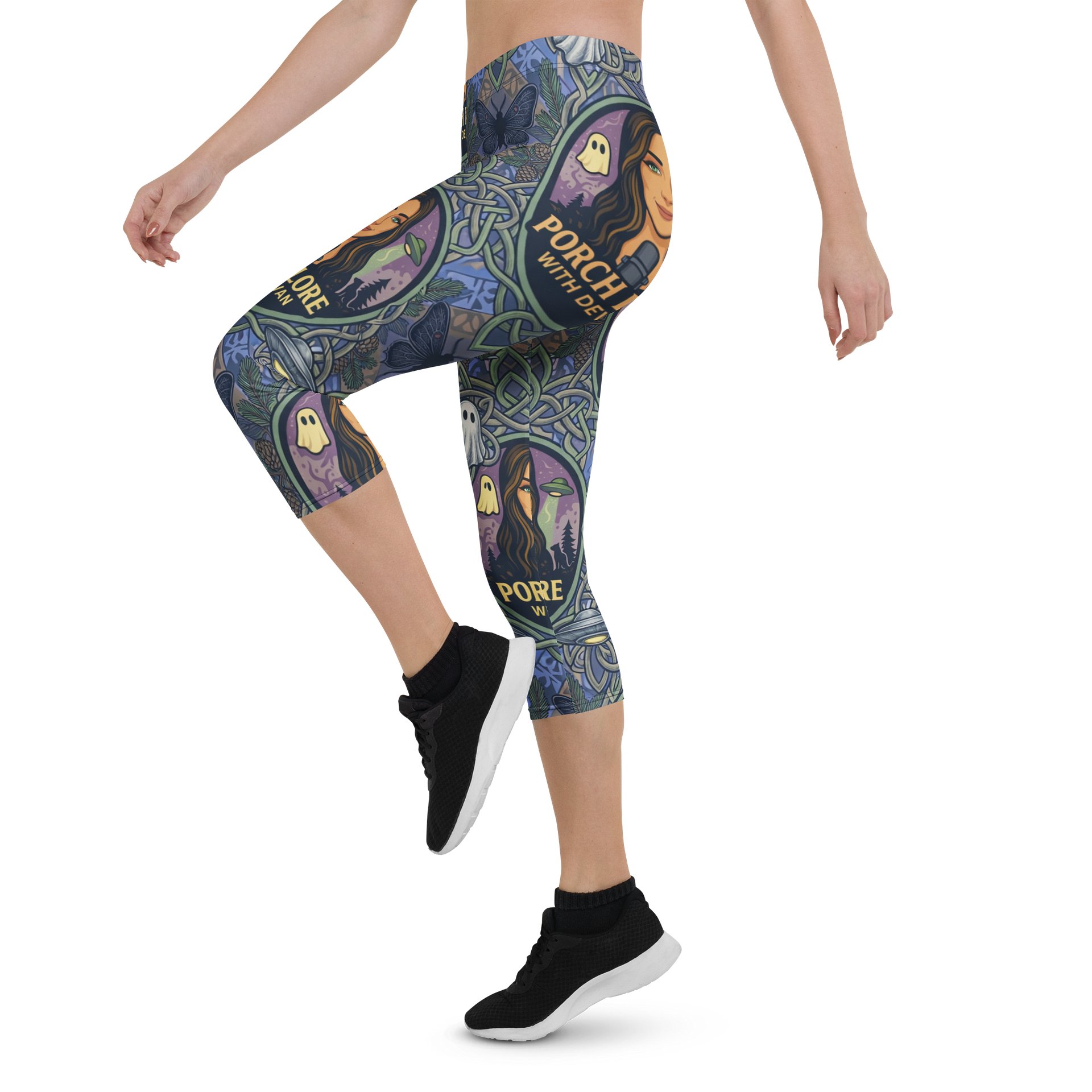 PORCH LORE DEVAN PERIWINKLE MOTH LEGGINGS product image (3)