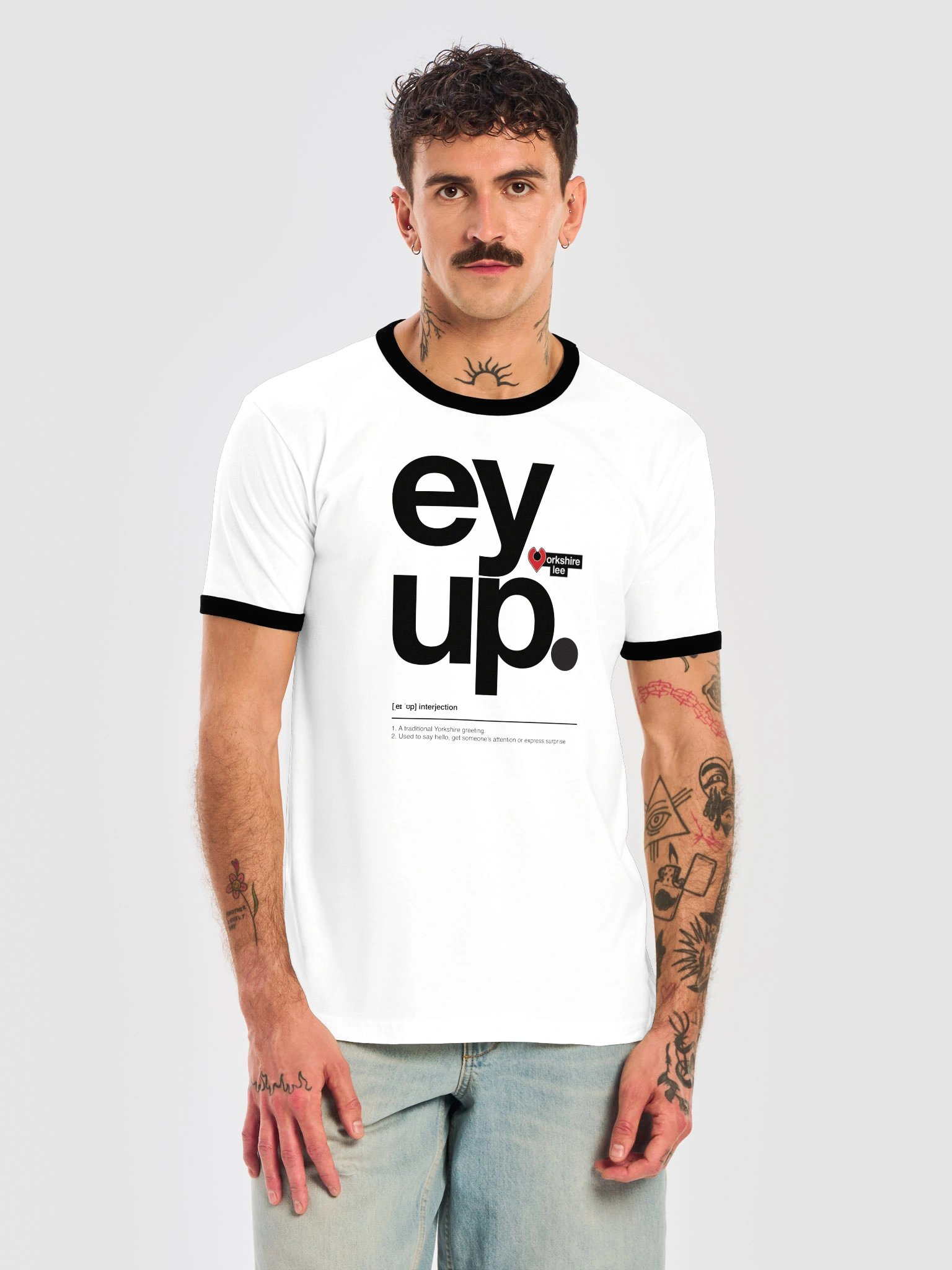 EY UP ringer T-shirt (DTFx print) product image (5)