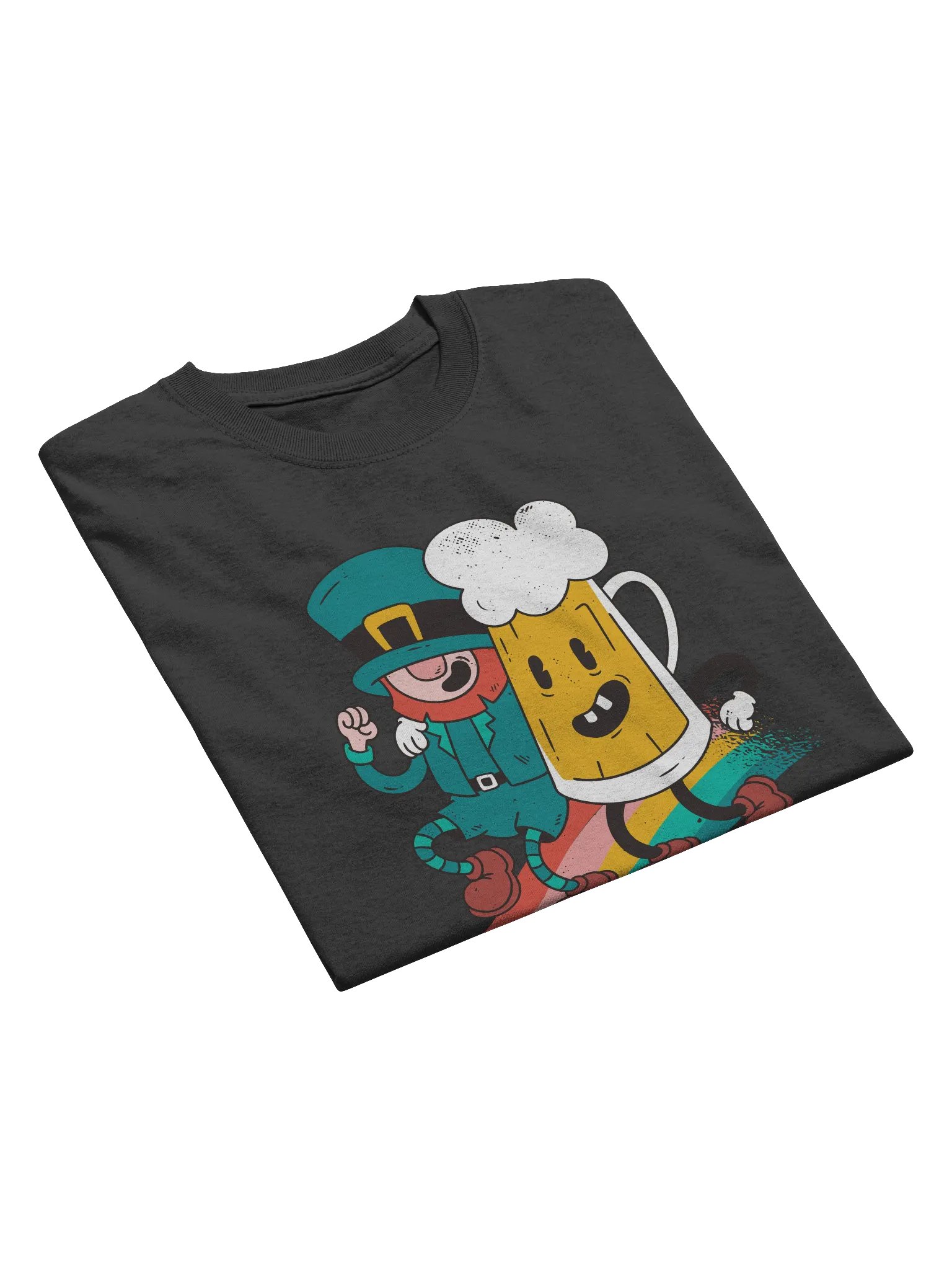 Leprechaun & Beer Buddy T-Shirt | Fun St. Patrick’s Day Party Cartoon Tee product image (27)