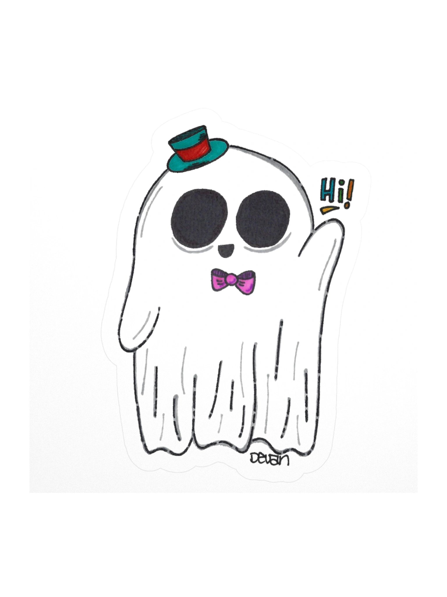 Fancy Ghost Sticker product image (1)