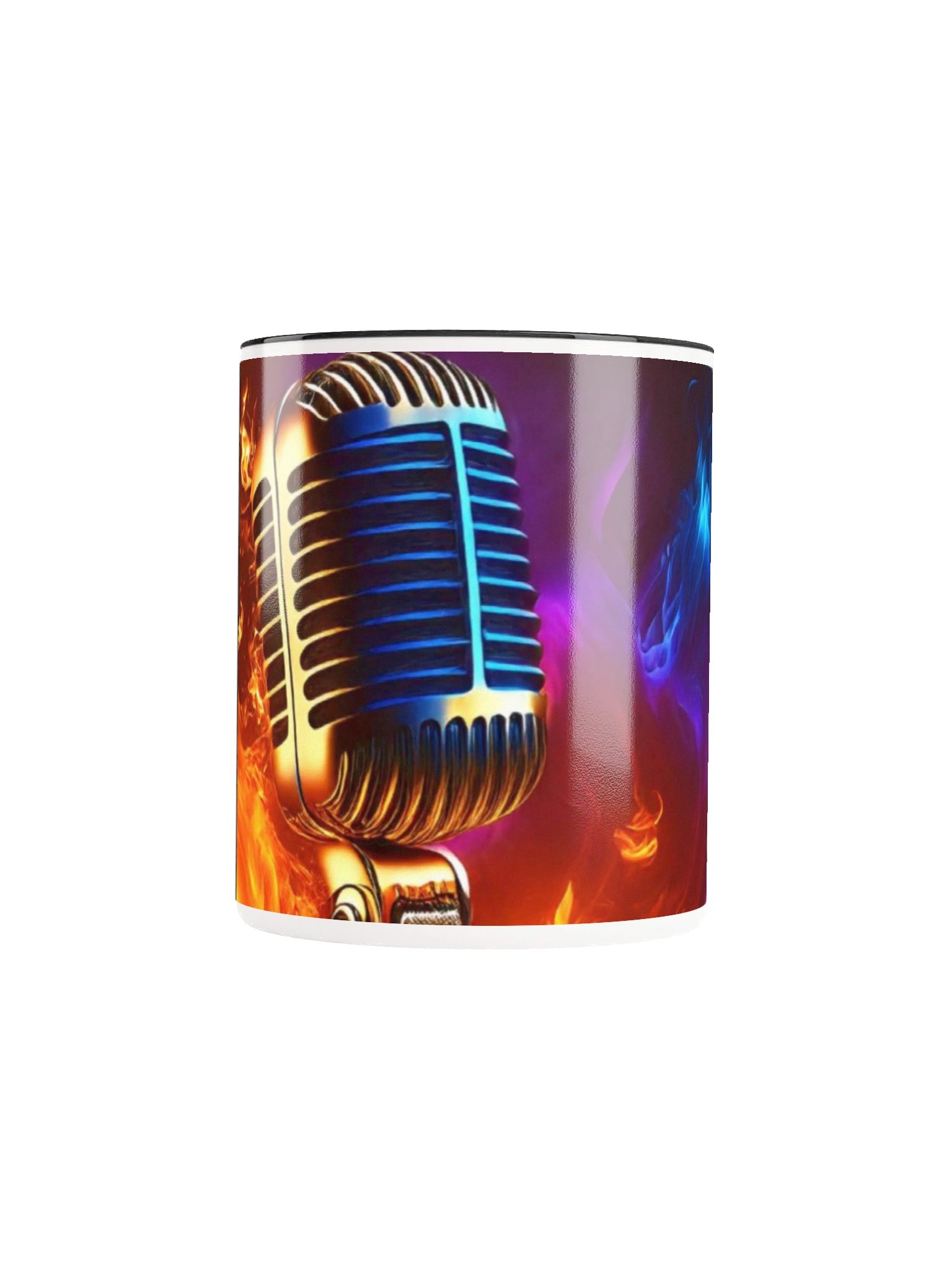 Flaming Retro Mic Ceramic Mug product image (42)