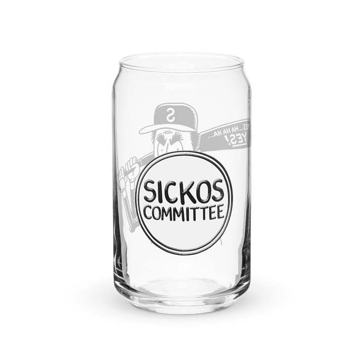 16oz Sickos Baseball Can-Shaped Glass (with Optional Lid/Straw) product image (2)