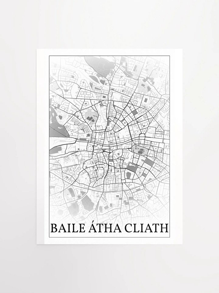 Baile Átha Cliath, Éire, city map print product image (1)