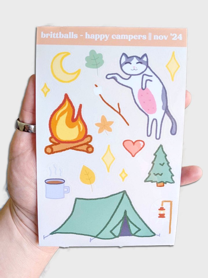 "Happy Campers" Sticker Sheet product image (1)