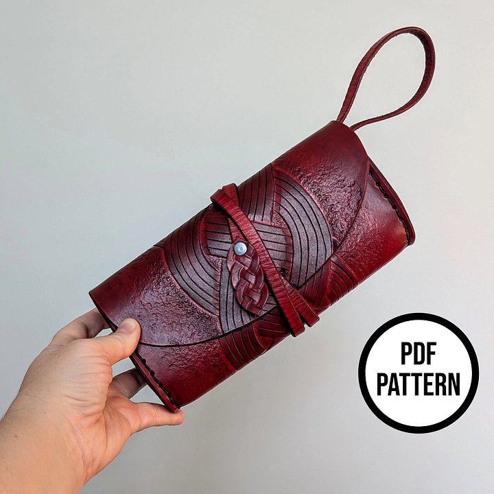 Knot Leather Clutch - PDF Pattern for Leather Craft product image (1)