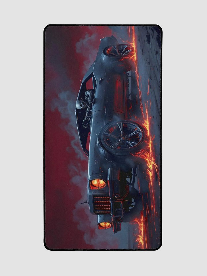 Ghost Rider Car Desk Mat - Flaming Hot Rod Reaper Art product image (2)
