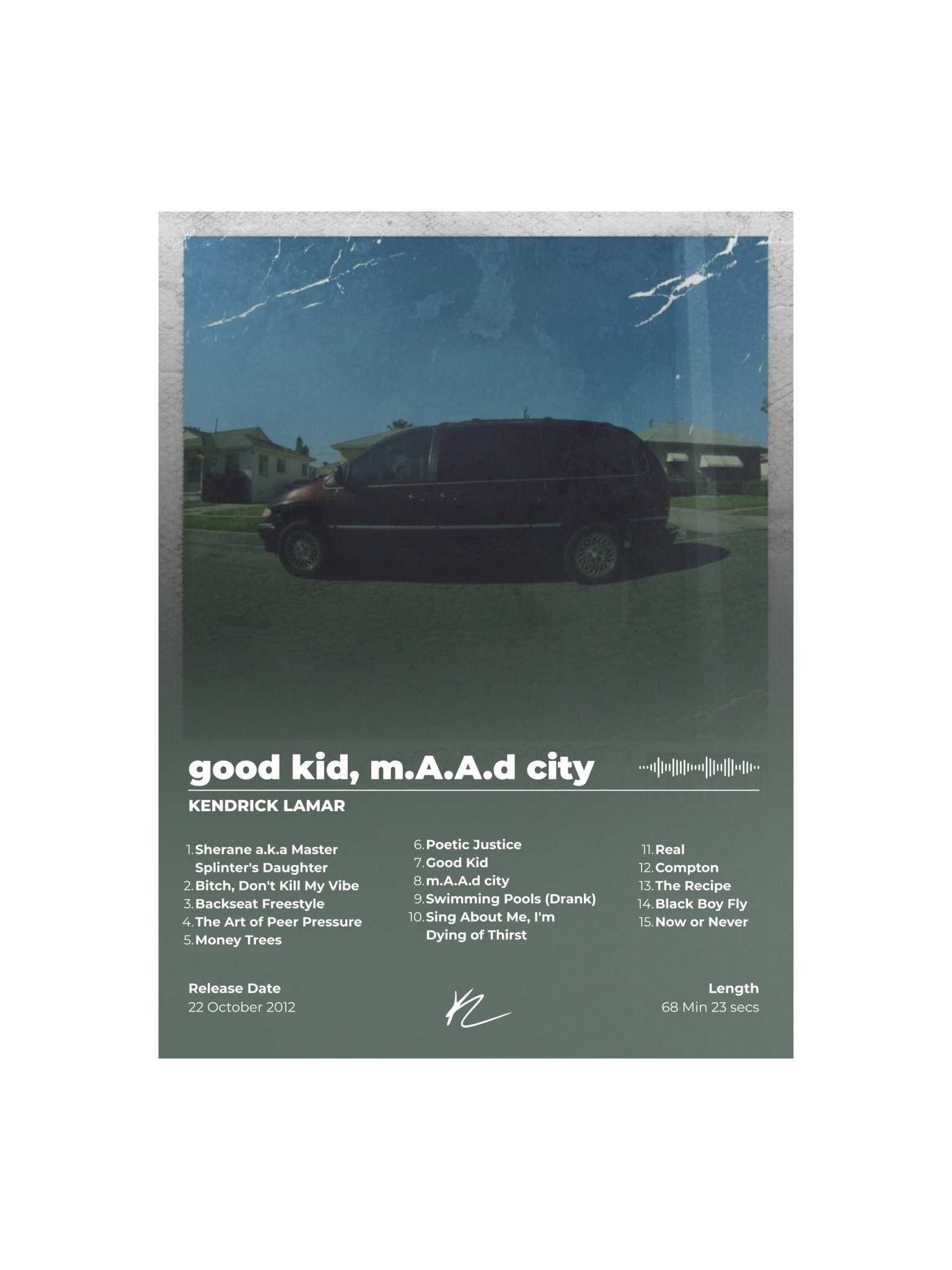 Kendrick Lamar GKMC Poster product image (1)