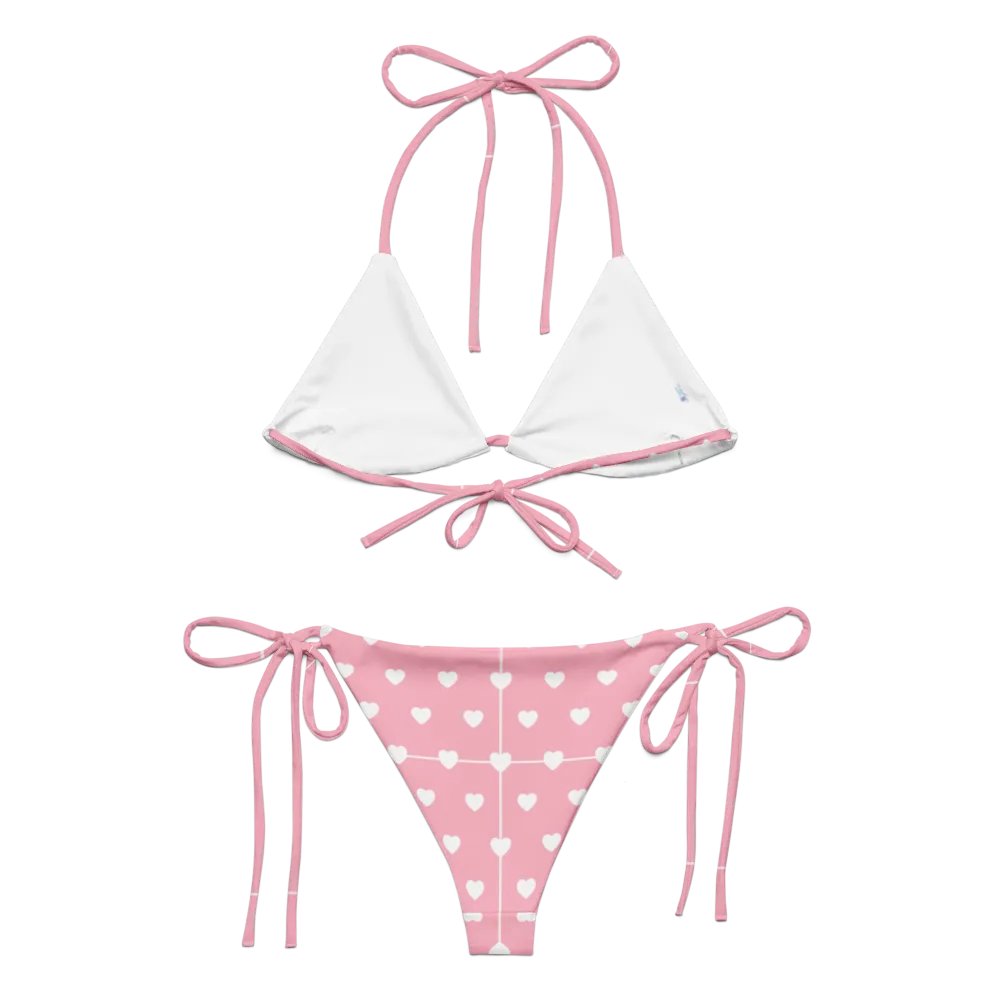 Pastel Heart Seamless Pattern String Bikini - v6 product image (5)