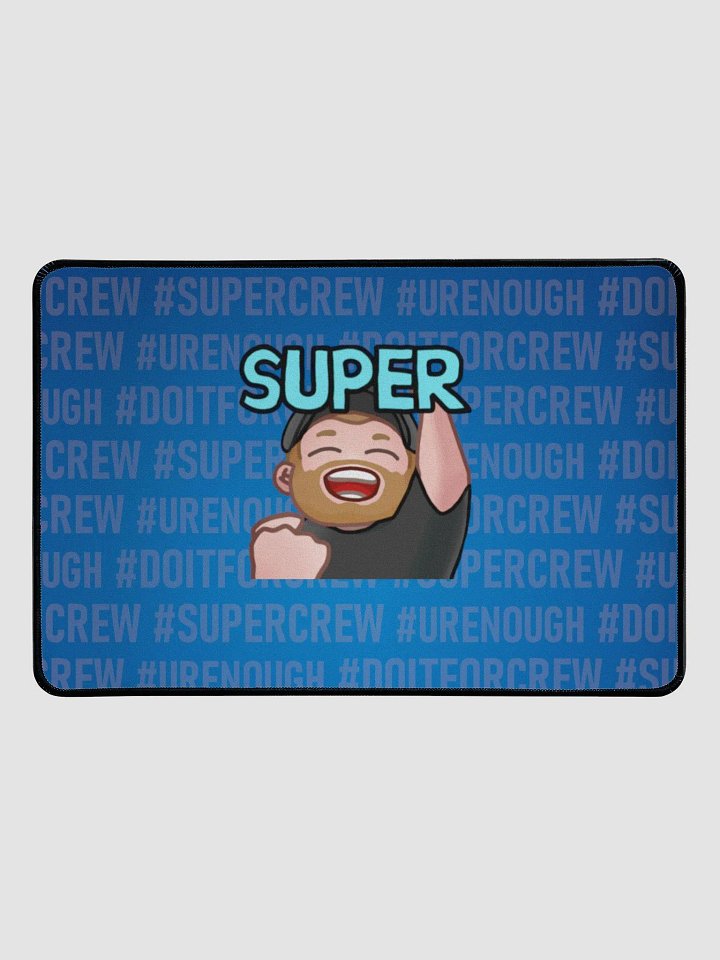 Super # - Blue Desk Mat 12
