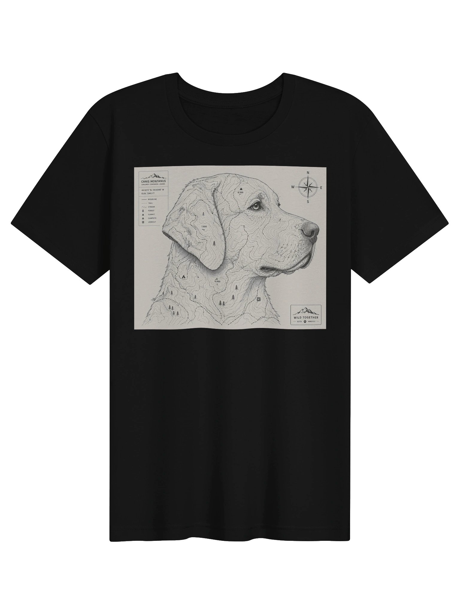 Canis Montanus Wild Together Hiking Dog Tee product image (1)