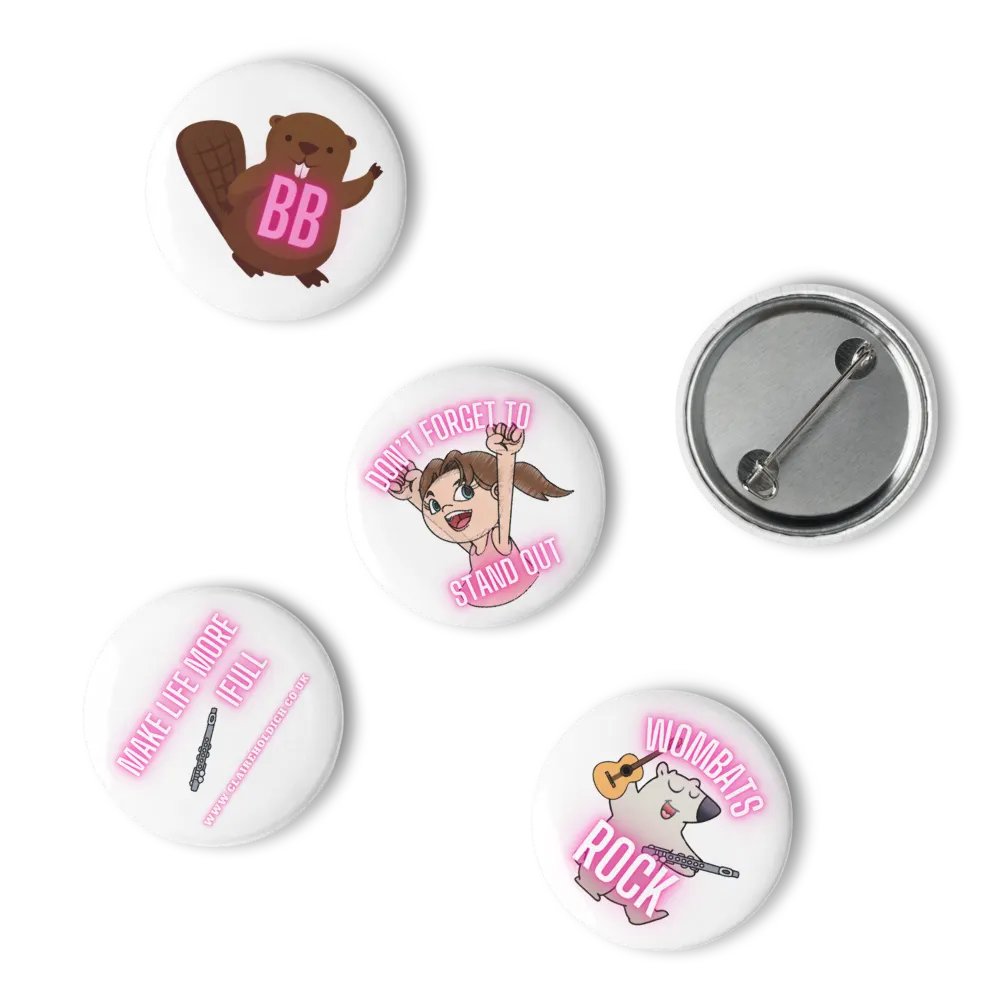 Flutifull Emoji Pin Button Set product image (15)