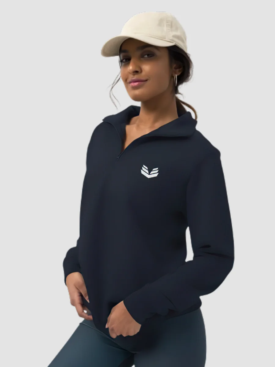 1/4 Zip Fleece Pullover - Navy product image (2)