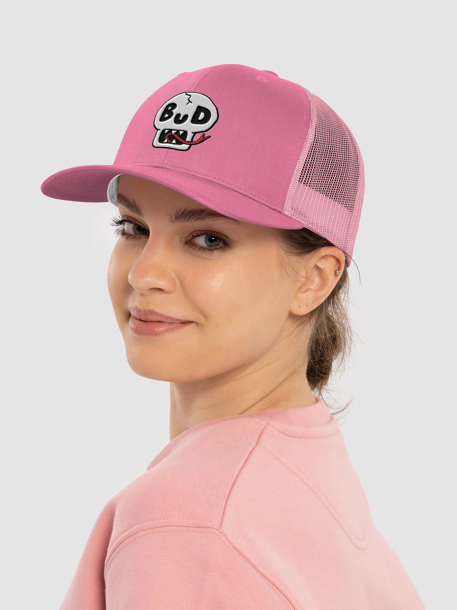 Boney Bud Pink Trucker Hat product image (2)
