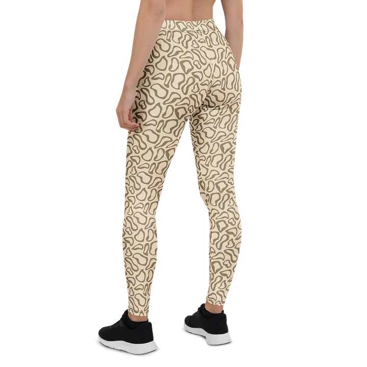 Bold Beige Animal Print Leggings for Active Wear product image (2)