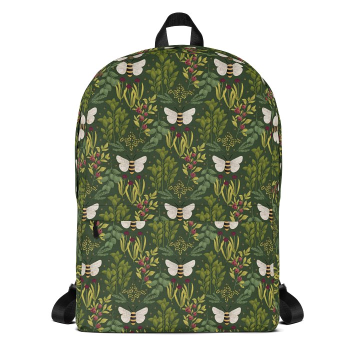 Bees and Foliage All-Over Print Backpack product image (1)