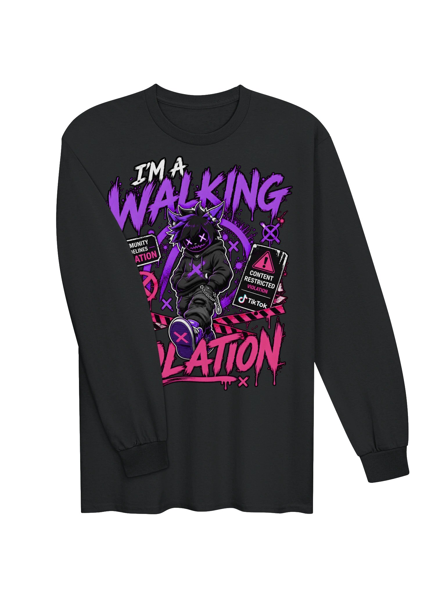I’m a Walking Violation Neon Graffiti Tee product image (3)