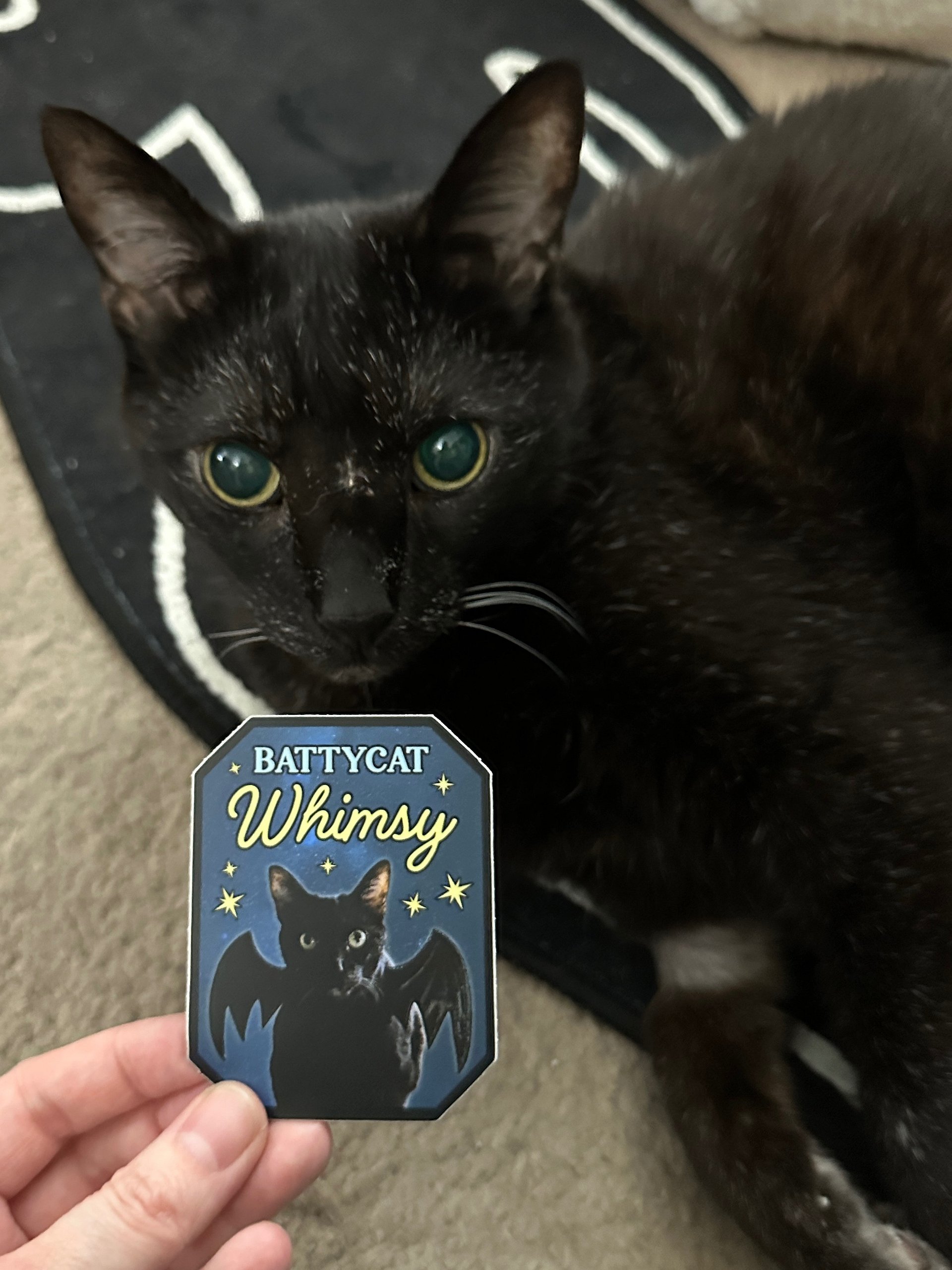 Battycat Whimsy bottle label sticker product image (2)