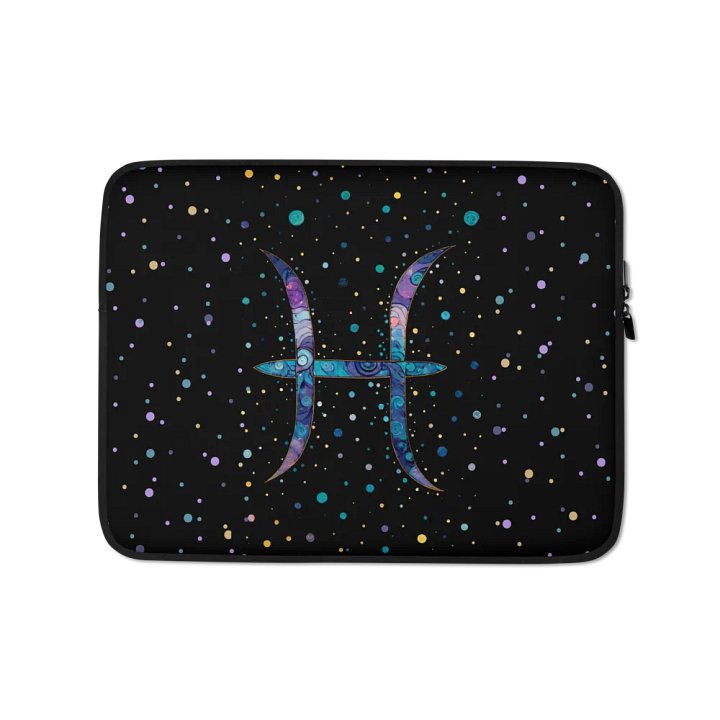Pisces, Magical Mystical Glyph Only, Patterned Laptop Sleeve product image (1)
