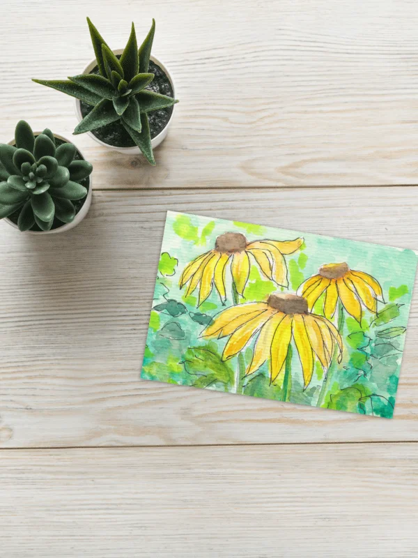 Cornflower Cluster Blank Card product image (4)