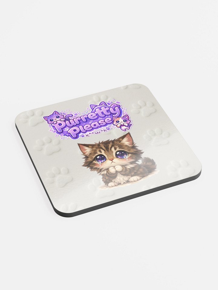 Purretty Please Glossed Cork Coaster product image (2)