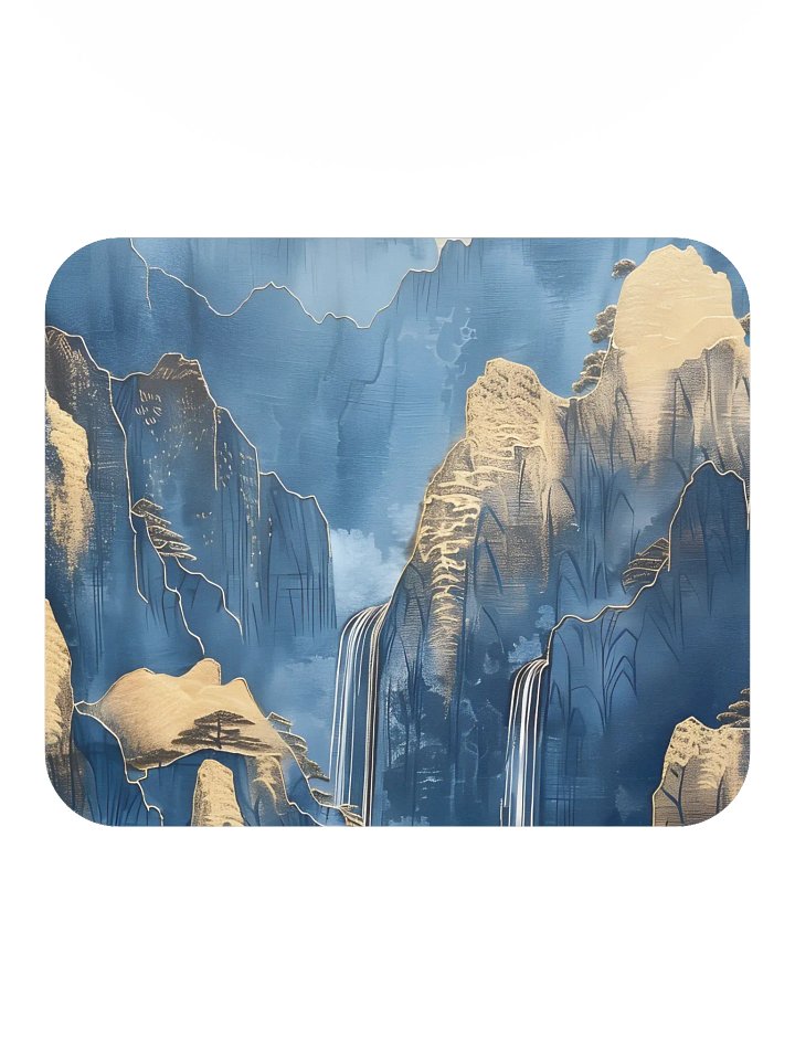 Blue and Gold Mountains Mouse Pad by Treasure Pie product image (2)