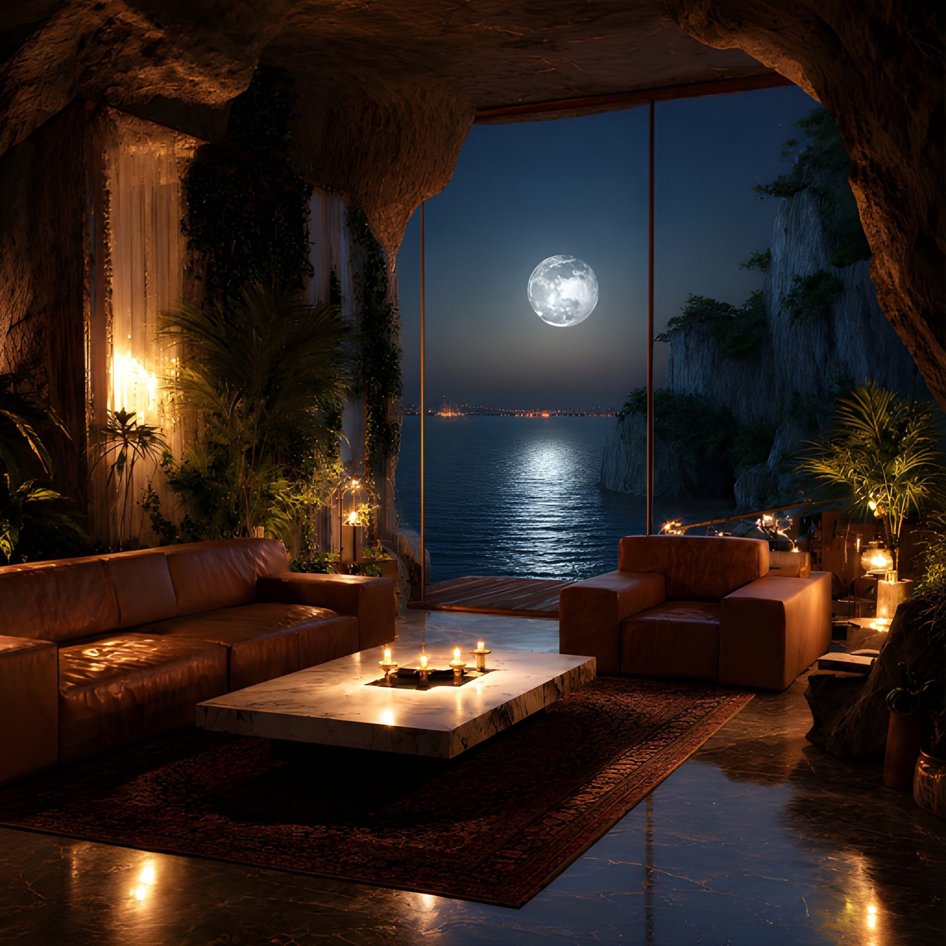 Moonlit Cave House JPG Digital Download Printable product image (2)