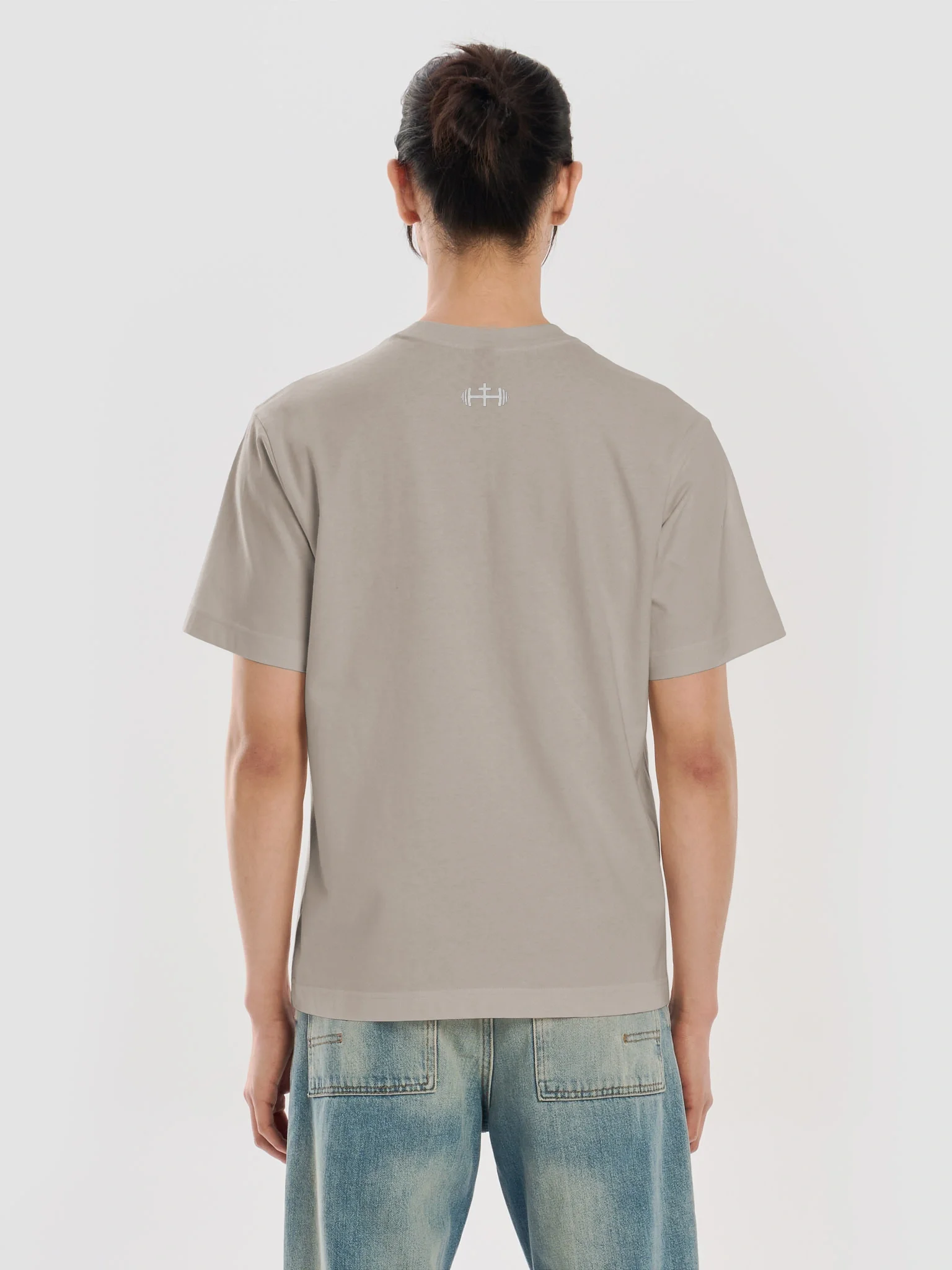 His House Mens Middleweight Oversized T-shirt - Ink Blue/Mushroom by His House
